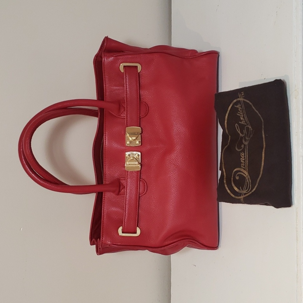 Onna Ehrlich Red Leather Satchel